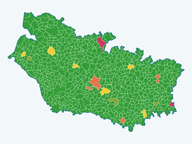 Carte des infractions liées aux stupéfiants dans la Somme (80)