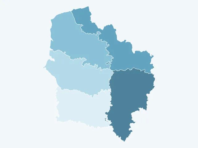 Carte du taux de chômage dans les Hauts-de-France