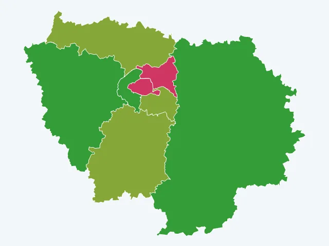Carte des agressions physiques et sexuelles en Île-de-France