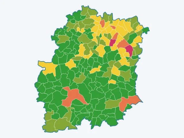 Carte des agressions physiques et sexuelles dans l'Essonne (91)