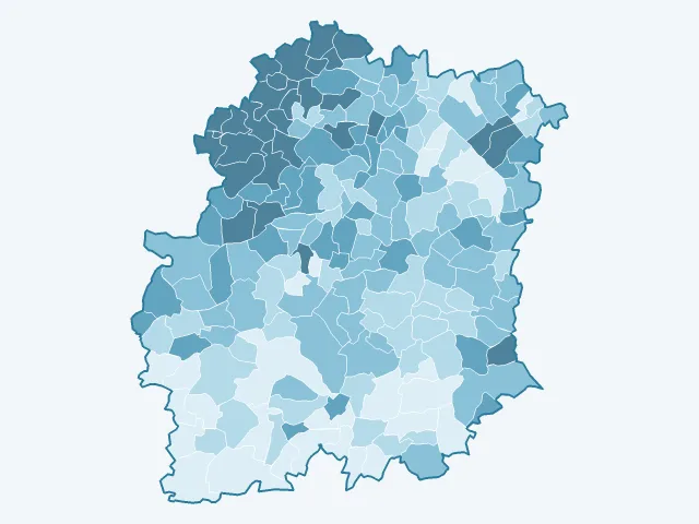 Carte du vote Emmanuel Macron dans l'Essonne (91)