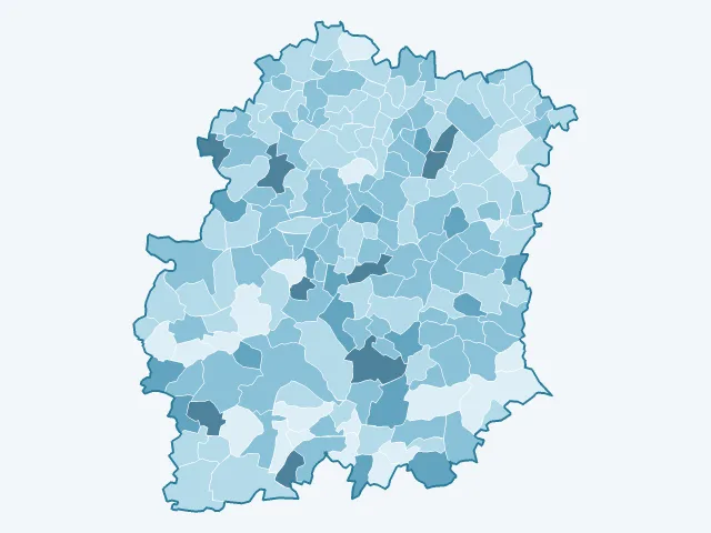 Carte du vote Fabien Roussel dans l'Essonne (91)