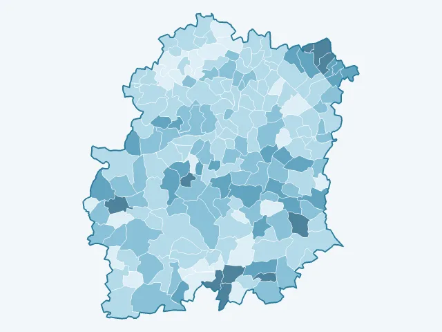 Carte du vote Nicolas Dupont-Aignan dans l'Essonne (91)