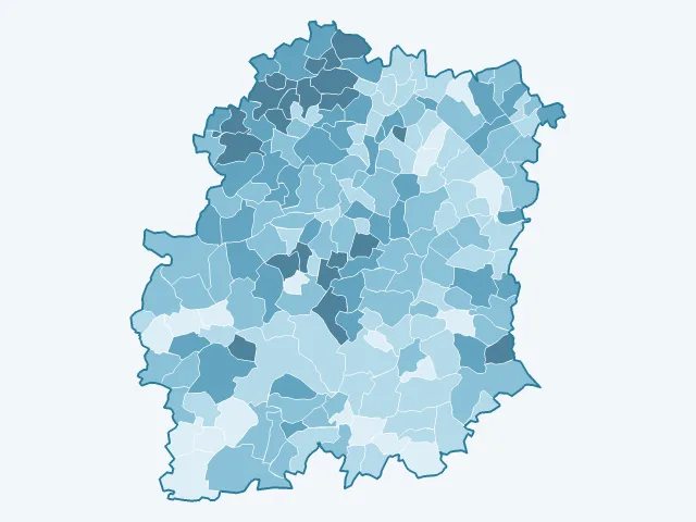 Carte du vote Yannick Jadot dans l'Essonne (91)