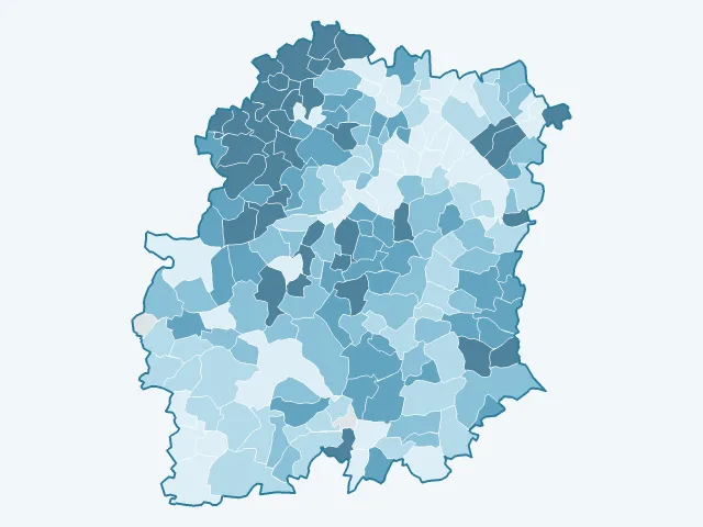 Carte du revenu moyen dans l'Essonne (91)