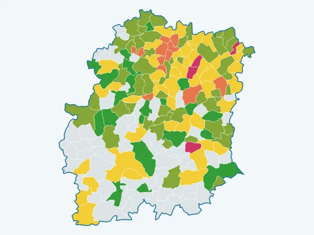 Carte du sentiment de sécurité dans l'Essonne (91)