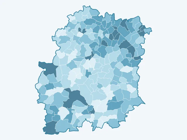 Carte du taux de chômage dans l'Essonne (91)