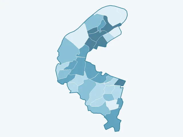 Carte des logements vacants dans les Hauts-de-Seine (92)