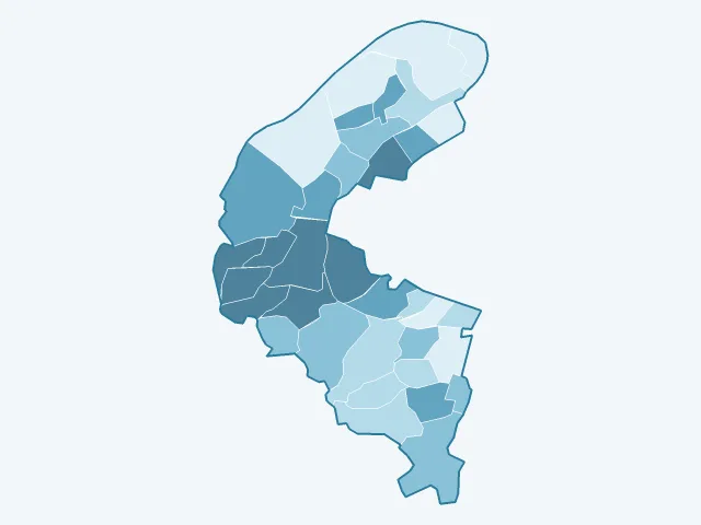 Carte du vote Emmanuel Macron dans les Hauts-de-Seine (92)