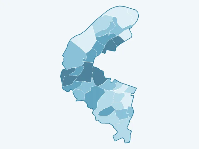 Carte du vote Éric Zemmour dans les Hauts-de-Seine (92)