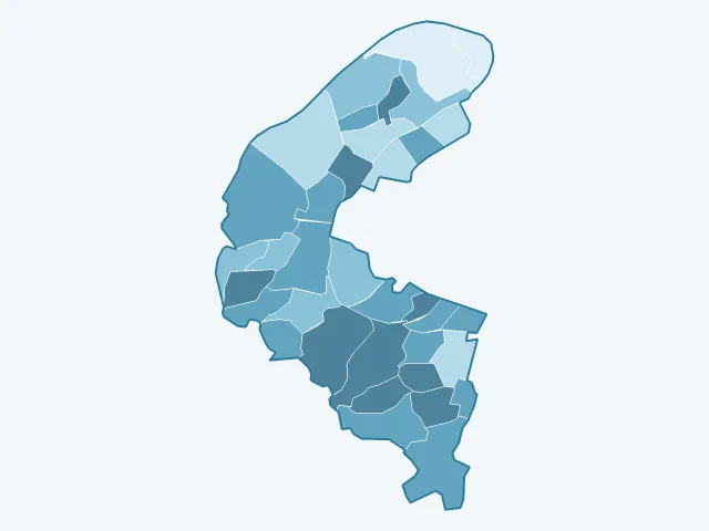 Carte du vote Jean Lassalle dans les Hauts-de-Seine (92)
