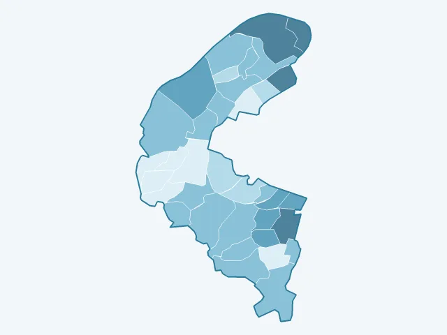 Carte du vote Nathalie Arthaud dans les Hauts-de-Seine (92)
