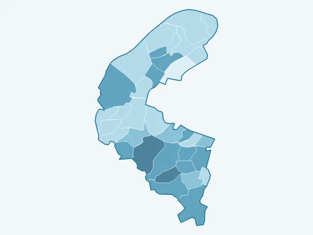 Carte du vote Nicolas Dupont-Aignan dans les Hauts-de-Seine (92)