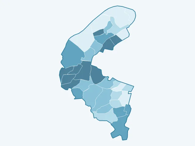 Carte du vote Valérie Pécresse dans les Hauts-de-Seine (92)