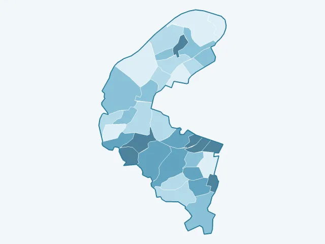 Carte du vote Yannick Jadot dans les Hauts-de-Seine (92)