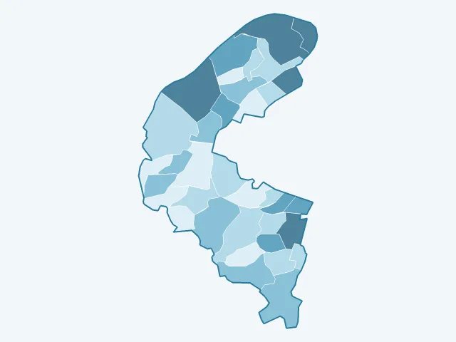 Carte du taux de chômage dans les Hauts-de-Seine (92)