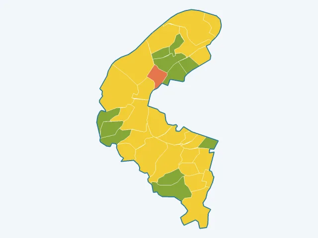 Carte de l'indice de tranquillité dans les Hauts-de-Seine (92)