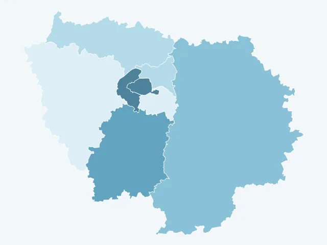 Carte des logements vacants en Île-de-France