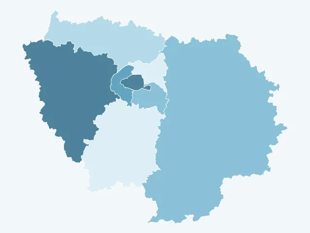 Carte du vote Éric Zemmour en Île-de-France