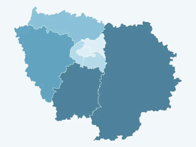 Carte du vote Jean Lassalle en Île-de-France
