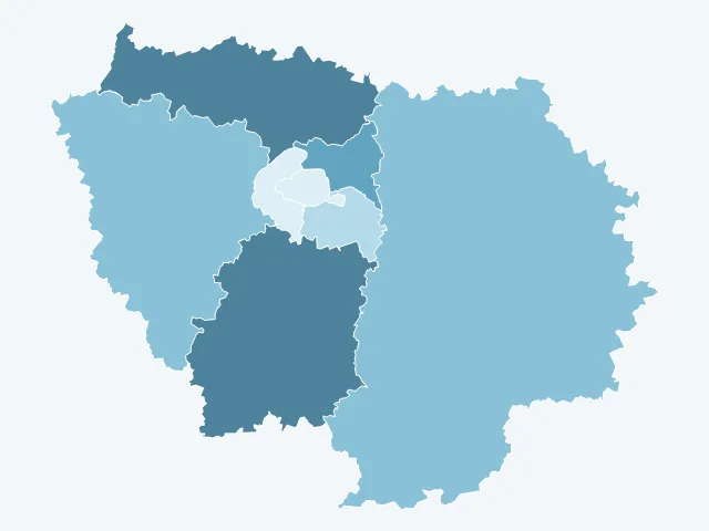 Carte du rendement locatif en Île-de-France
