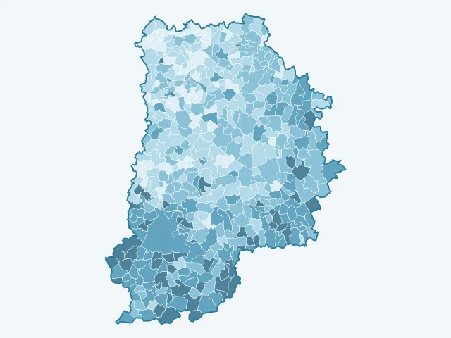 Carte de l'âge moyen dans la Seine-et-Marne (77)