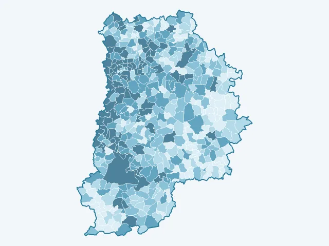 Carte du nombre d'habitants dans la Seine-et-Marne (77)