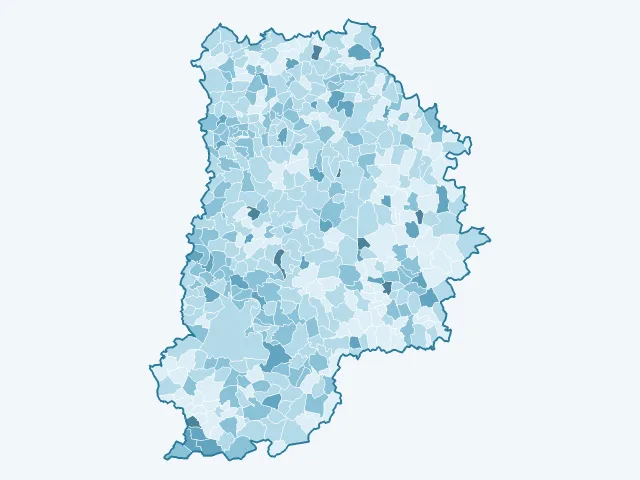 Carte du vote Anne Hidalgo dans la Seine-et-Marne (77)