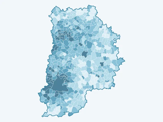 Carte du vote Emmanuel Macron dans la Seine-et-Marne (77)