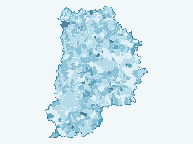 Carte du vote Fabien Roussel dans la Seine-et-Marne (77)