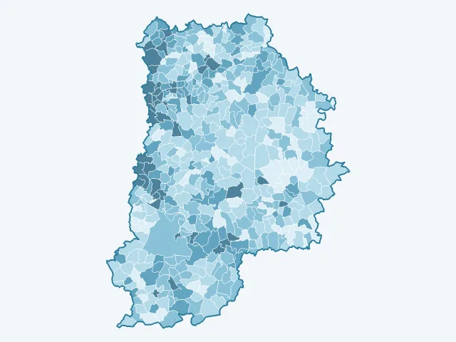 Carte du vote Jean-Luc Mélenchon dans la Seine-et-Marne (77)