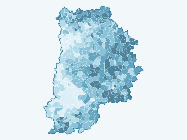 Carte du vote Marine Le Pen dans la Seine-et-Marne (77)