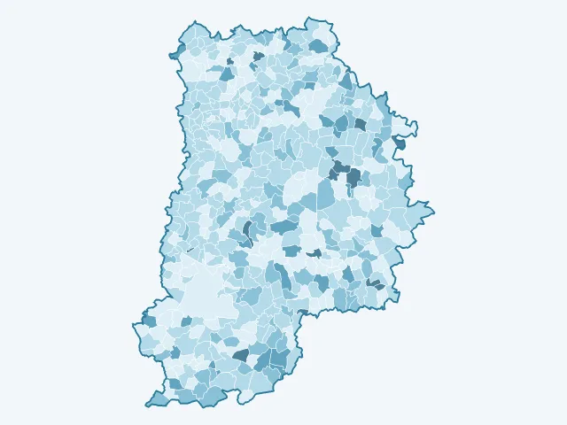 Carte du vote Nathalie Arthaud dans la Seine-et-Marne (77)