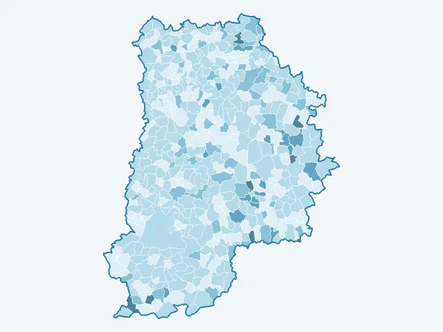 Carte du vote Philippe Poutou dans la Seine-et-Marne (77)