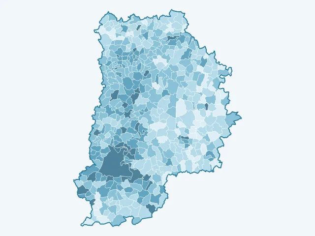 Carte du vote Yannick Jadot dans la Seine-et-Marne (77)
