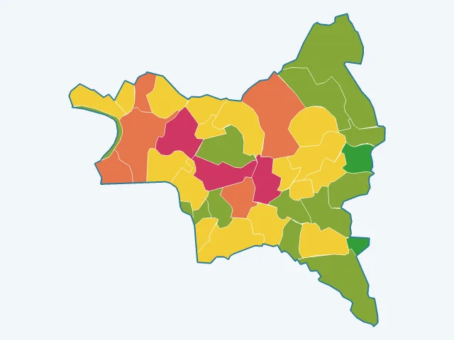 Carte des agressions physiques et sexuelles dans la Seine-Saint-Denis (93)
