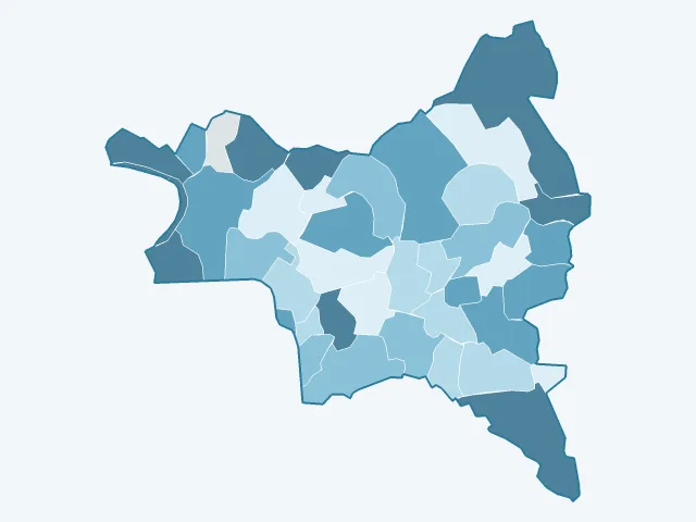 Carte de l'évolution des prix immobiliers dans la Seine-Saint-Denis (93)
