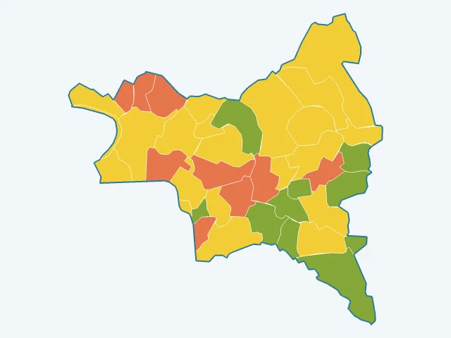 Carte de la satisfaction des habitants dans la Seine-Saint-Denis (93)