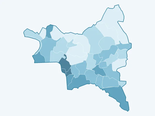 Carte du vote Anne Hidalgo dans la Seine-Saint-Denis (93)