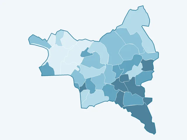 Carte du vote Emmanuel Macron dans la Seine-Saint-Denis (93)