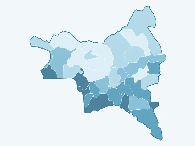 Carte du vote Yannick Jadot dans la Seine-Saint-Denis (93)
