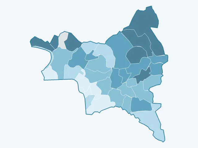 Carte du rendement locatif dans la Seine-Saint-Denis (93)