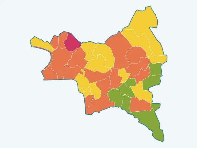 Carte du sentiment de sécurité dans la Seine-Saint-Denis (93)