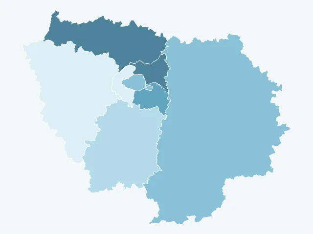 Carte du taux de chômage en Île-de-France