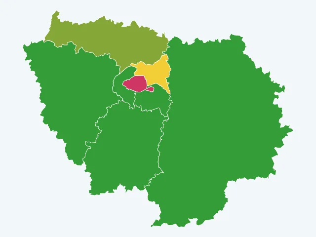 Carte des infractions liées aux stupéfiants en Île-de-France