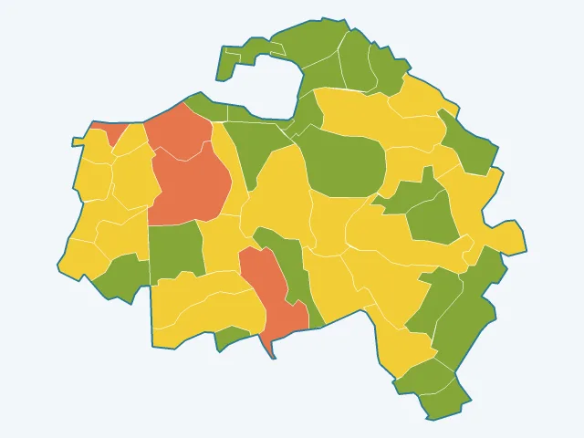Carte de la satisfaction des habitants dans le Val-de-Marne (94)