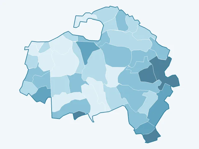 Carte du vote Jean Lassalle dans le Val-de-Marne (94)