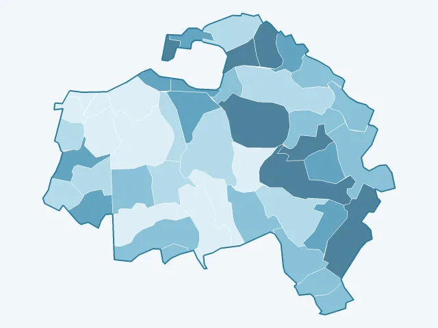 Carte du vote Valérie Pécresse dans le Val-de-Marne (94)