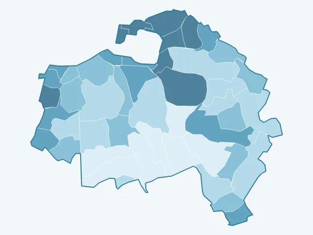 Carte du vote Yannick Jadot dans le Val-de-Marne (94)