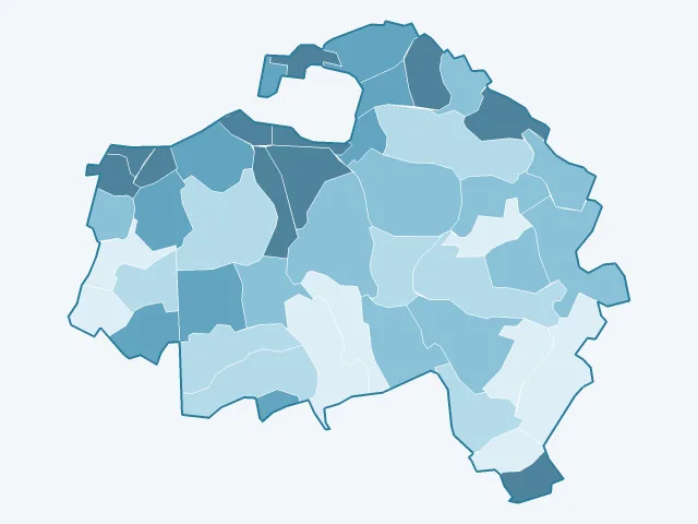 Carte de la population active dans le Val-de-Marne (94)